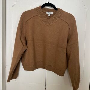 COS Women's Natural V-neck Merino Wool